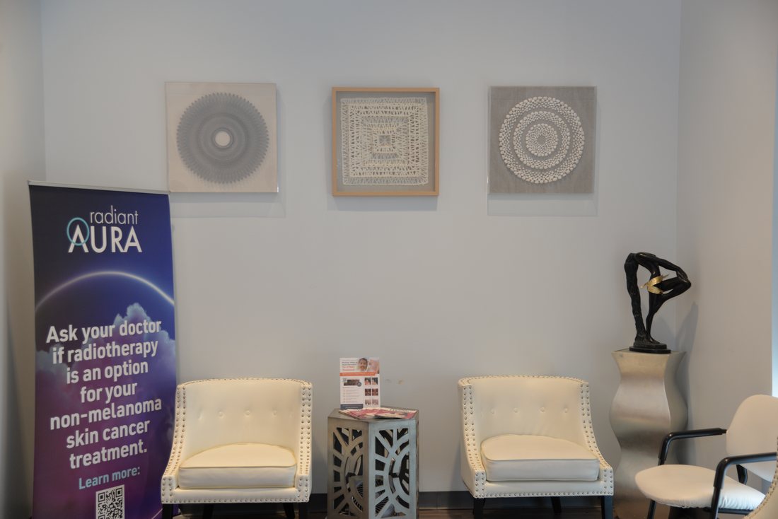 Comfortable waiting room at Elect Dermatology in New Braunfels, TX