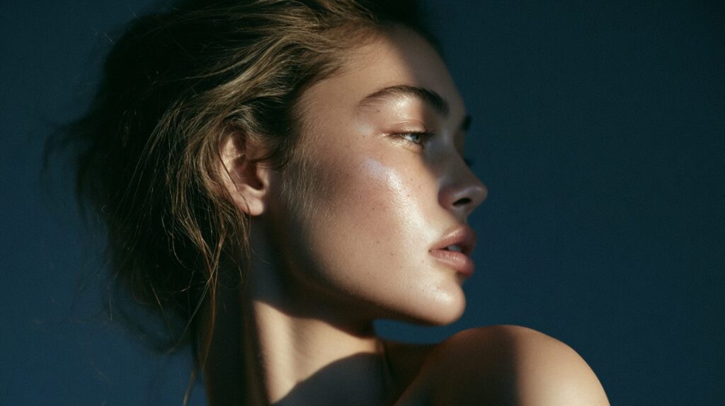 Profile view of a defined jawline — jawline filler and facial contouring in New Braunfels, TX
