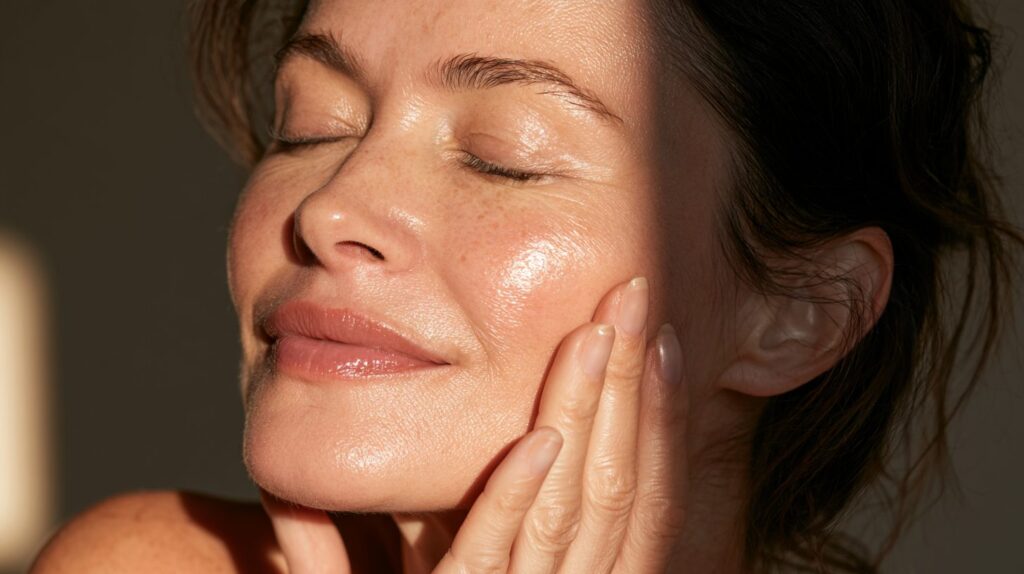 Woman with fresh glowing skin — September chemical peel special at Elect Dermatology, New Braunfels TX